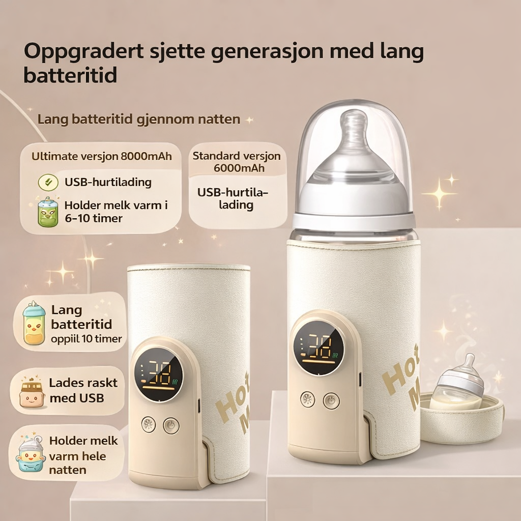 Trådlös mjölkvärmare med exakt temperaturkontroll