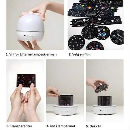 Stjärnklar himmelsprojektor – Lugnande sänggåendesljus