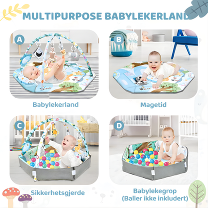 TryggStart – 8-i-1 sensorisk och aktivitetsmatta för baby