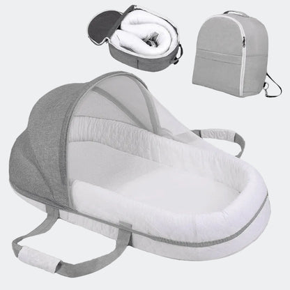 Bärbar resesäng för babyn