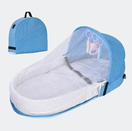 Bärbar resesäng för babyn