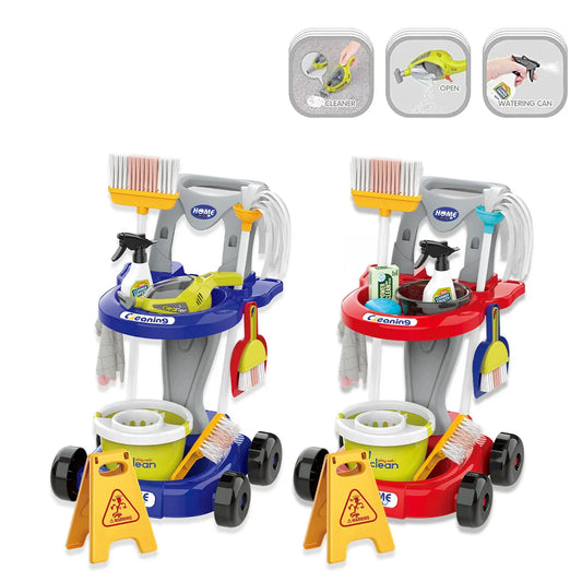 Miniren Lek &amp; Learn städvagn